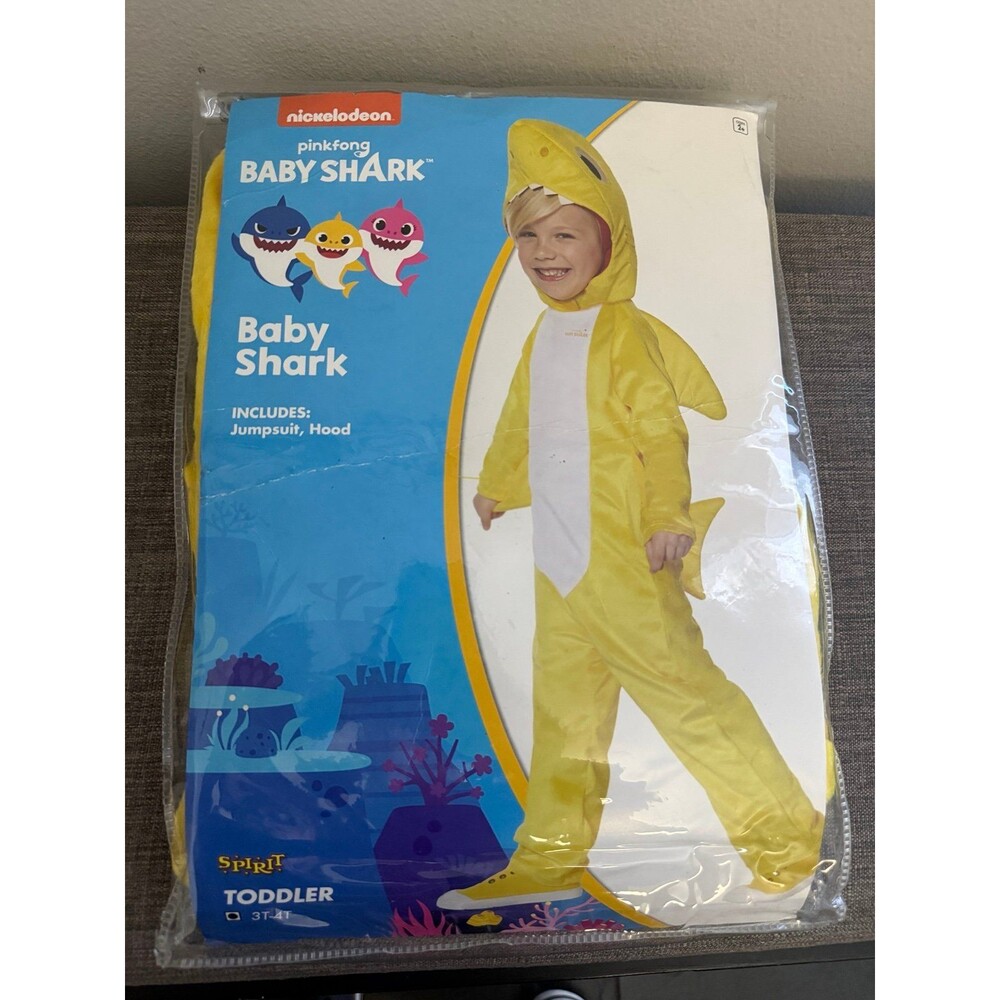 Toddler Nickelodeon Pinkfong Baby Shark Costume *Jumpsuit Only *Size 3T-4T